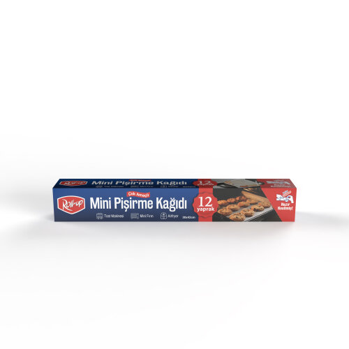 Roll-Up Airfry, Tost, Fırın İçin Mini Kesilmiş Pişirme Kağıdı 30x42cm - Roll-up