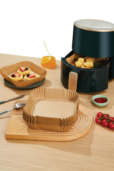 Roll-Up Airfryer Pişirme Kağıdı Kare 20cm 50 + 5 Adet (5 Adet Hediye) - 3