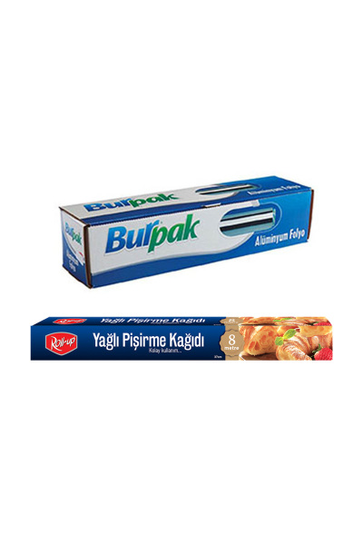 Roll-Up Alüminyum Folyo Ve Pişirme Kağıdı 2 Parça Ekonomik Mutfak Seti 1 - 2