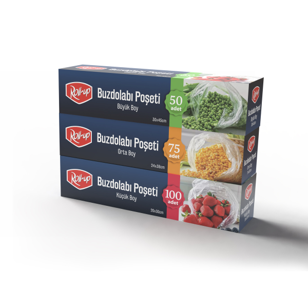 Roll-Up Buzdolabı Poşeti Küçük Boy 20x30cm 100 Adet - 2