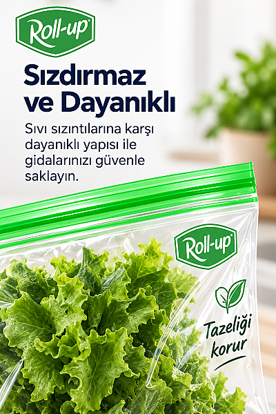 Roll-Up Çift Kilitli Buzdolabı Poşeti 1 L + 2,5 L 30 Adet - 3