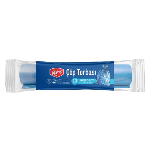Roll-up Çöp Torbası Jumbo Boy 80*110 cm 10 Adet - Roll-up