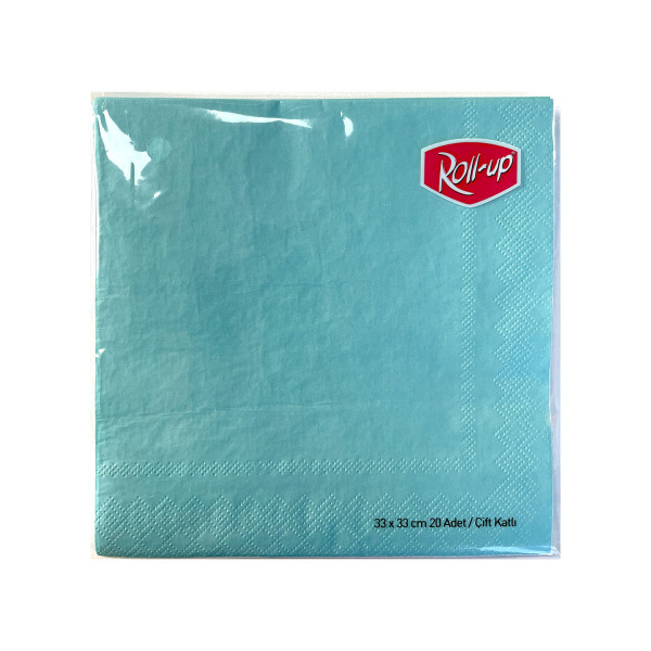 Roll-Up Kağıt Peçete Açık Mavi 33 x 33cm 20li - 1