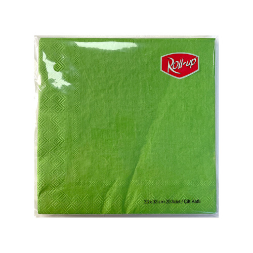 Roll-Up Kağıt Peçete Yeşil 33 x 33cm 20li - Roll-up