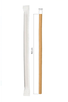 Roll-Up Kağıt Sargılı Frozen Kağıt Pipet Kraft 8mmx19,5cm 100 Adet - Roll-Up