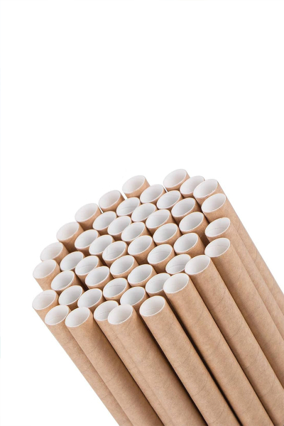 Roll-Up Kağıt Sargılı Frozen Kağıt Pipet Kraft 8mmx19,5cm 100 Adet - 2