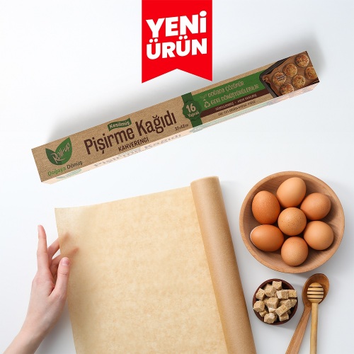 Roll-up Kahverengi Kesilmiş Pişirme Kağıdı 37cmx42cm 16 Yaprak - 2