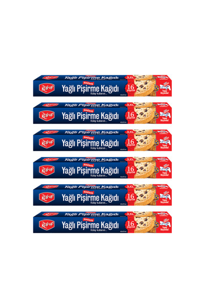 Roll-Up Kesilmiş Yağlı Pişirme Kağıdı 16 Yaprak 6lı Kutu Set - 2