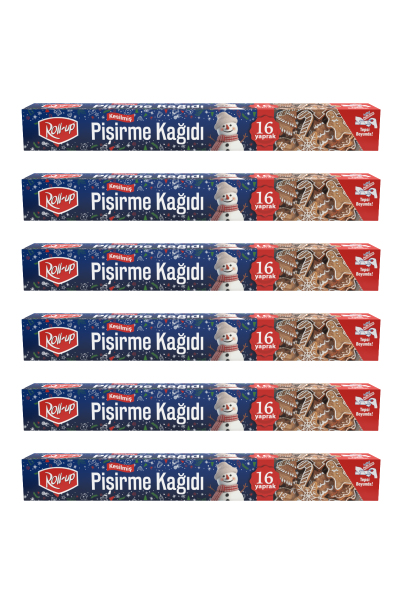 Roll-Up Kış Temalı Kesilmiş Pişirme Kağıdı 37cm x 42cm 16 Yaprak 6 Adet - 1