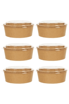 Roll-Up Kraft Karton Kase 1000cc ve Kapak Set 6lı - 1