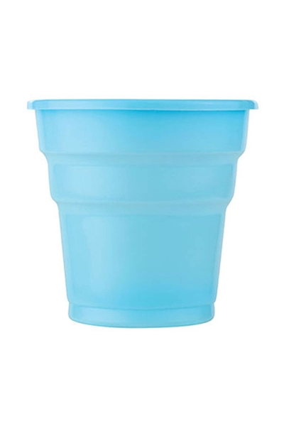Roll-Up Plastik Meşrubat Bardağı Açık Mavi 180cc-7oz 25li - 1