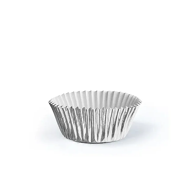 Roll-up Muffin Kek Kapsülü Gümüş Mini Boy 100 Adet - 1