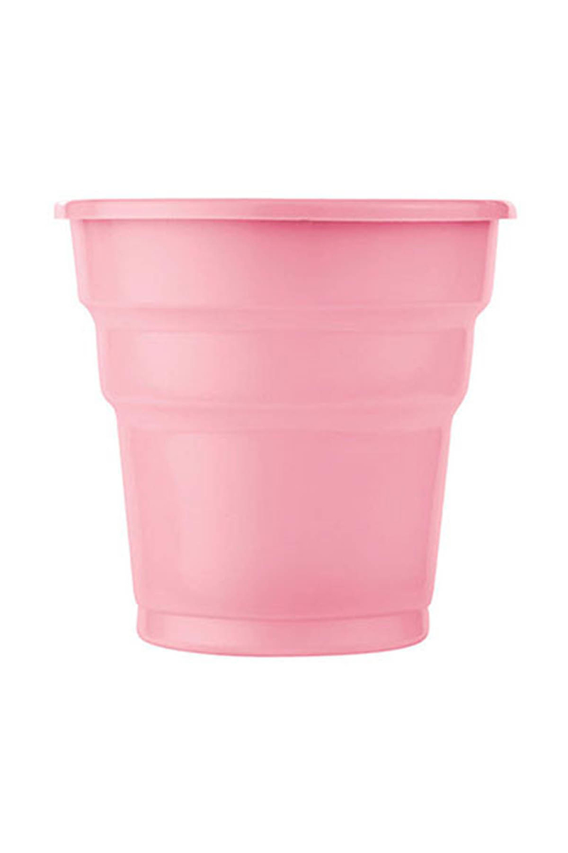 Roll-Up Plastik Meşrubat Bardağı Pembe 180cc-7oz 25li - 1