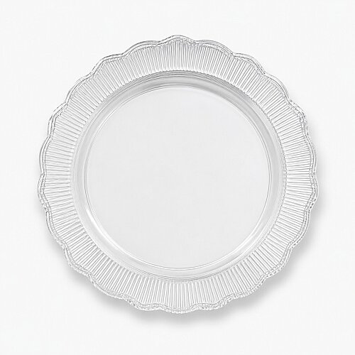 Roll-Up Plastik Kalın Tabak Büyük 26cm Şeffaf 6 Adet - 1
