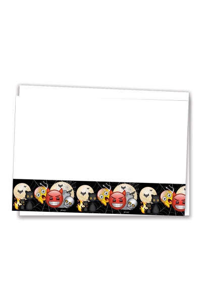 Roll-Up Plastik Masa Örtüsü Emoji Korku 120 x 180cm 1 Adet - 1