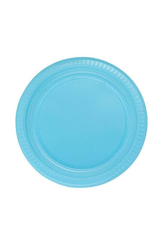 Roll-Up Plastik Tabak Açık Mavi 22cm 25li - Roll-up