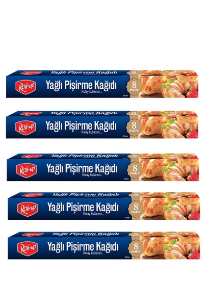 Roll-Up 8 Metre Pişirme Kağıdı 37cm 5li Kutu Set - 1