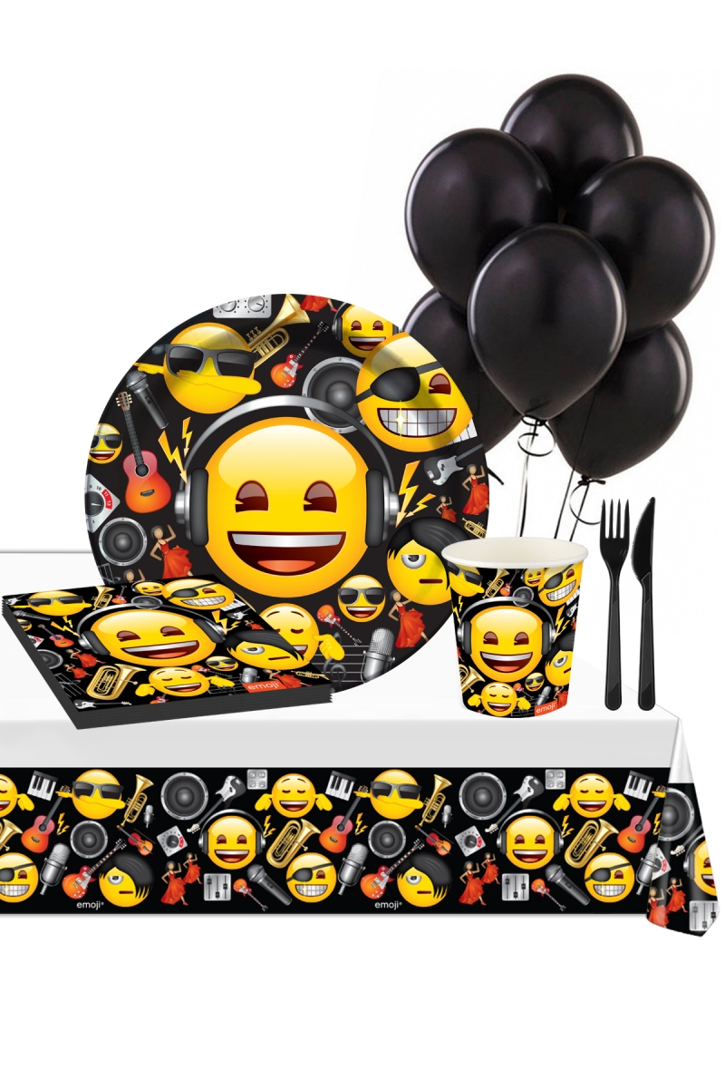 Roll-Up Genç Emoji Parti Seti 16 Kişilik 113 Parça - 1