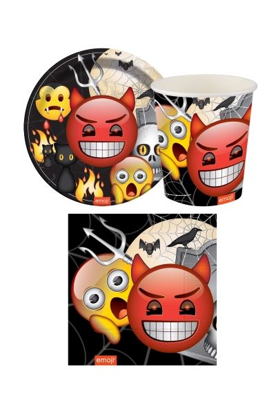 Roll-Up Korku Emoji Dünyası Kullan At Sofra Seti - 1