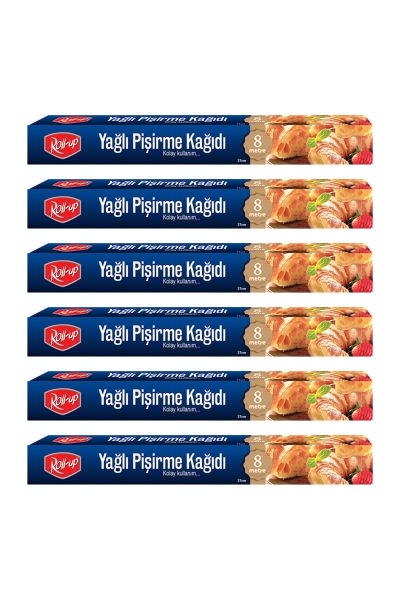 Roll-Up Silikonlu Pişirme Kağıdı Seti 37cmx8m 6 Adet - 1
