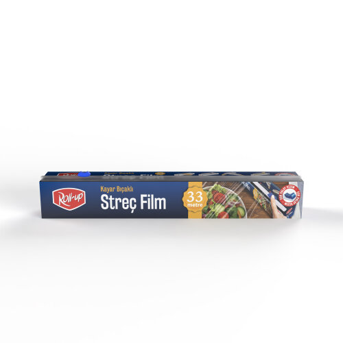Roll-Up Streç Film 30cm x 33 m 1 Adet (Kayar Bıçaklı) - Roll-up