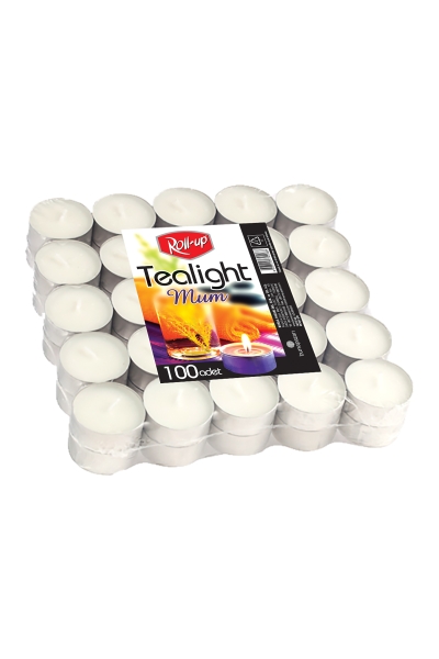 Beyaz Tealight Mum 10gr 100lü - 1