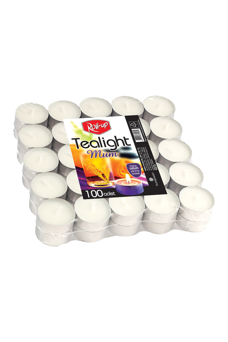 Beyaz Tealight Mum 12gr 100lü - 1