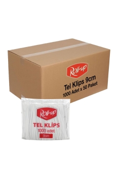Roll-Up Tel Klips 9cm 1000li x 50 Paket Koli - Roll-Up