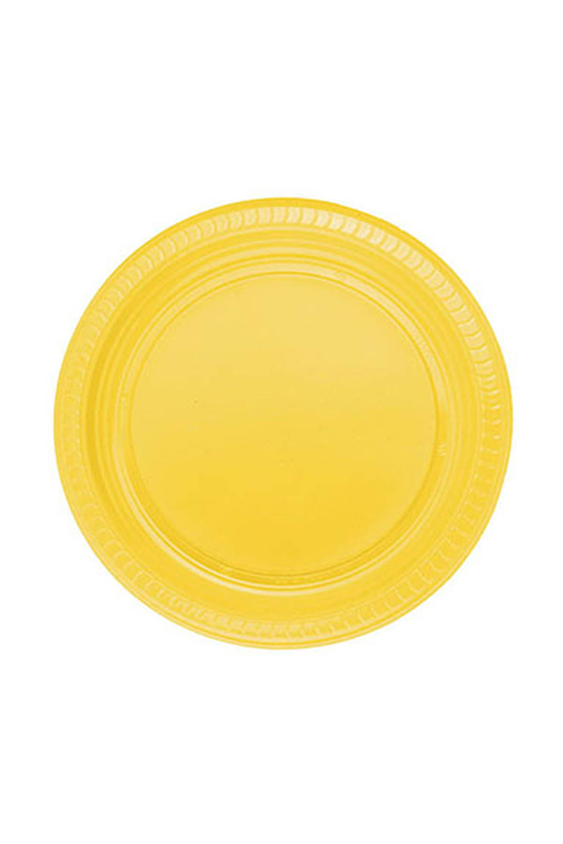 Roll-Up Plastik Tabak Sarı 22cm 25li - 1