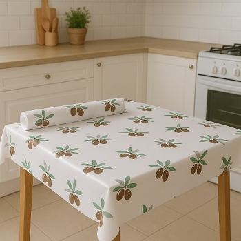 Roll-Up Rulo Kağıt Masa Örtüsü Zeytin Desenli 100 x 150cm 16 Yaprak - Roll-Up